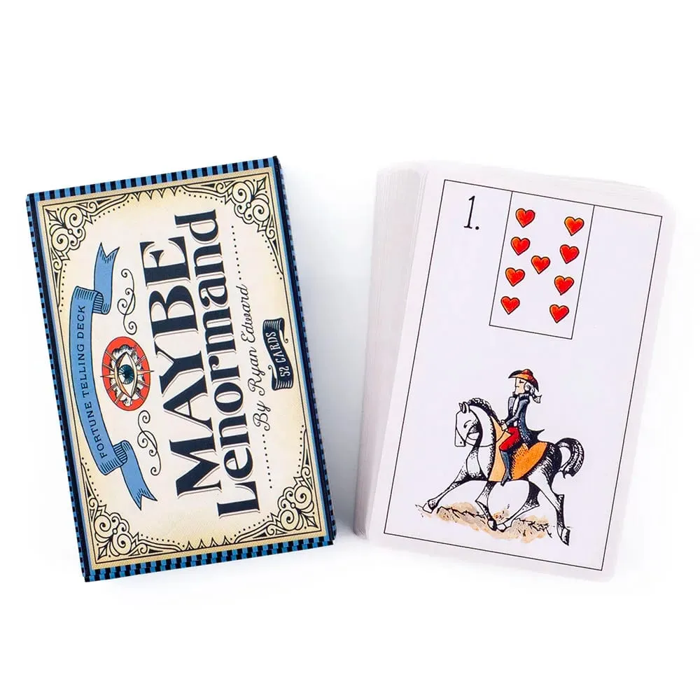 Maybe Lenormand 52 Cards Deck 9.7*6.3CM English Visions For Beginners Divination Edition Deck Board Playing Games