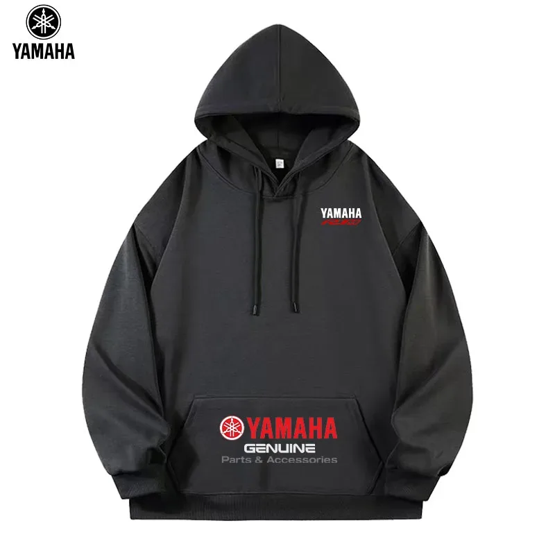 2026 Yamaha brand men's solid-color long-sleeved hooded sweatshirt, with a loose and comfortable fit, in various colors — image 8