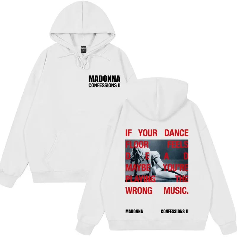 Madonna CONFESSIONS II Album Tour 2026 Print Hoodie Men Women Vintage Sweatshirts Loose Casual Oversized Long Sleeves Pullover — image 6