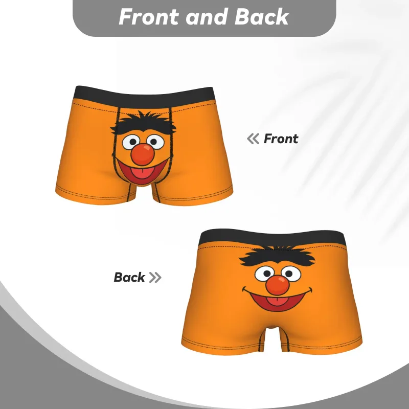 S-Sesames Streets Tango Elmo & Grover Pakaian Dalam Lelaki Seluar Pendek Seluar Dalam Lucu Boxershorts Kualiti Customs Seluar Dalam Besar