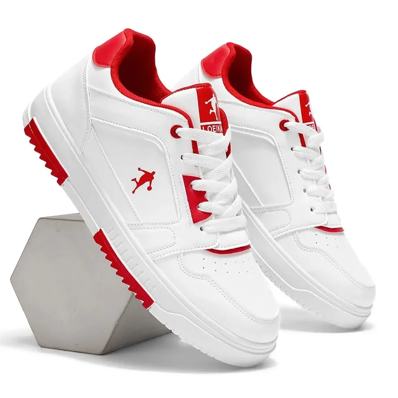 Fashion Forward Men's Casual Trainers - Clean Lines Contrasting Red Trim Must-Have for Sneakerheads & Style-Conscious Buyers — image 1