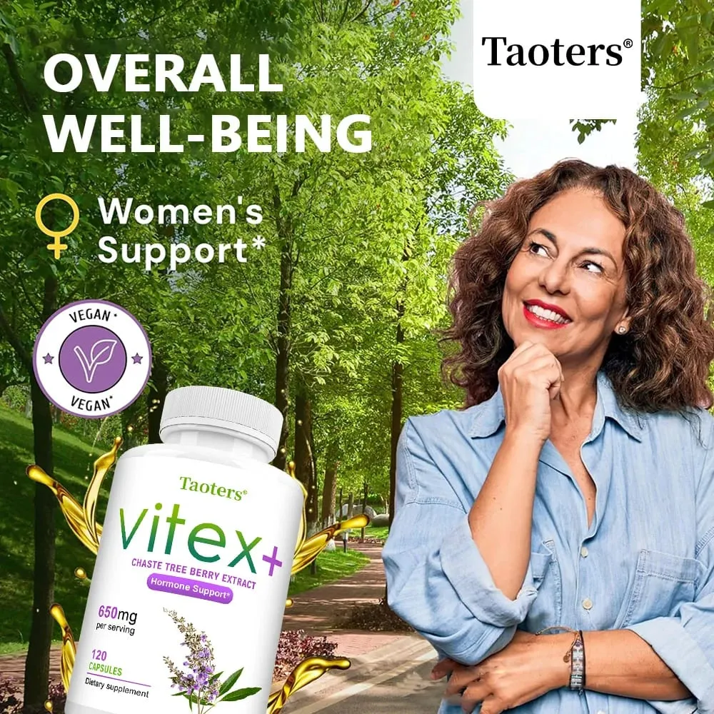 Organic Vitex Chaste Tree Berry Extract Capsules - 650mg Hormone Balance for Women Menopause/PMS Support Mood & Skin Health — image 5