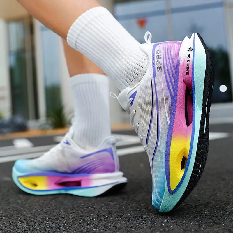 2026 Men Sports Running Shoes Marathon Breathable Light Comfortable Women Athletic Sneakers Carbon Board Trend Athletic Sneakers