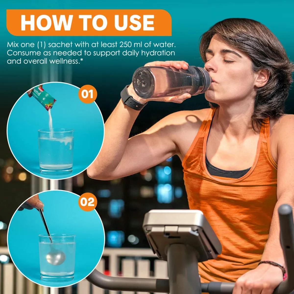 Rebound 100 Electrolyte Powder for Hydration Muscle Comfort with Zero Sugar & Calorie Energy Drink Mix for Workouts 30 Count