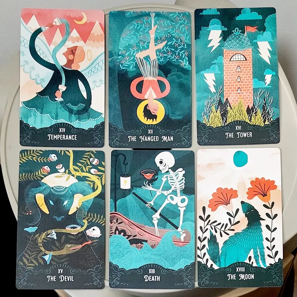 Star Maiden Tarot Deck 78-Card Deck Aesthetic Celestial Divine Tarot Cards in Two-piece Rigid Box 12*7cm Double-embossed — image 5