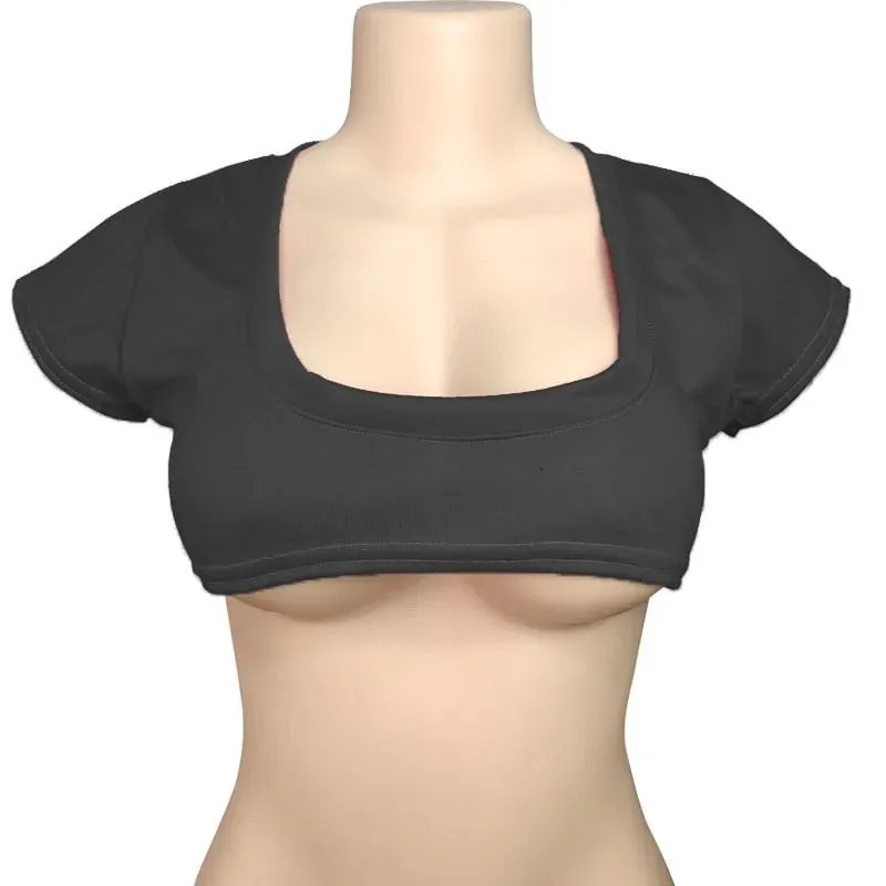 Solid Tank Tops Sexy Crop Vest Solid Harajuku Korean Female Short Sleeve Club Party Nightwear Summer Women Tops — image 5