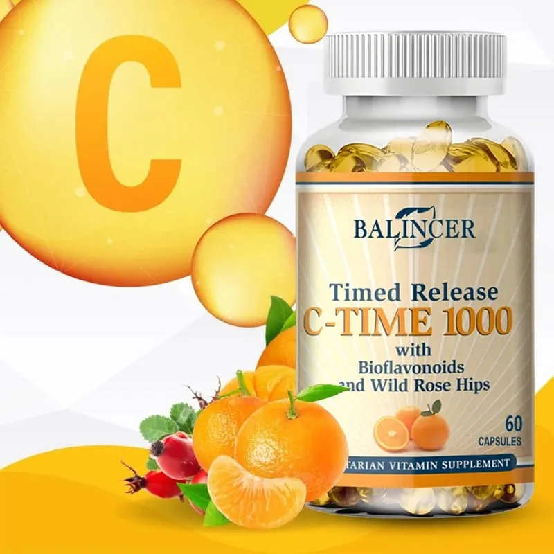 Vitamin C Capsules 1000mg Antioxidant Support Immune Wellness Collagen Synthesis Skin & Bone Joint Health 30/60/120 Capsules — image 3