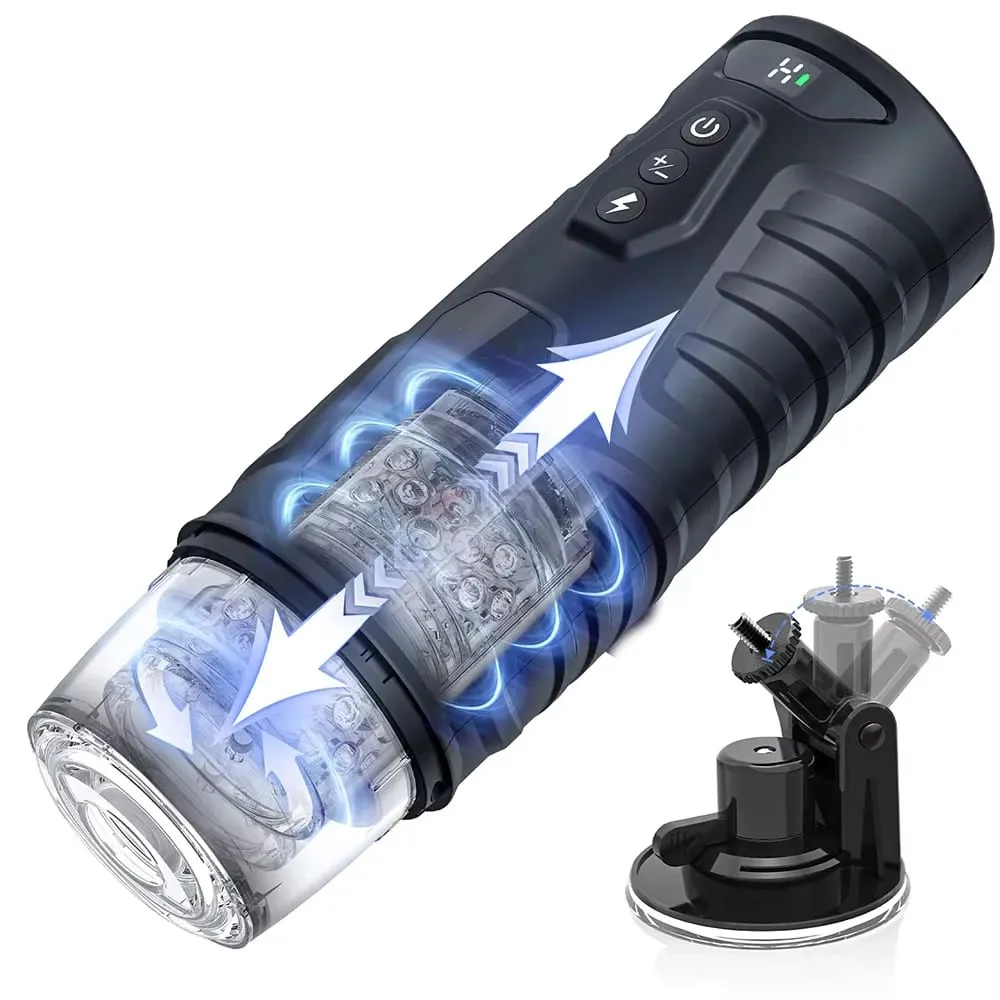Automatic Male Masturbator Telescopic Rotation Masturbation with Suction Cup for Men Simulation Blowjob Piston Sex Toy for Men — image 1