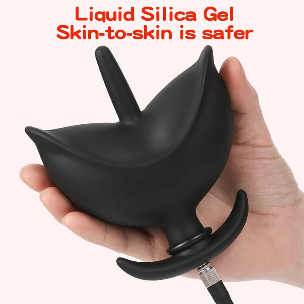 3D Flower Anal Expander Expand Inflatable Anal Plug Enema Training Buttplug Anal Butt Dilator Ass Prostate Sex Toy for Men Women