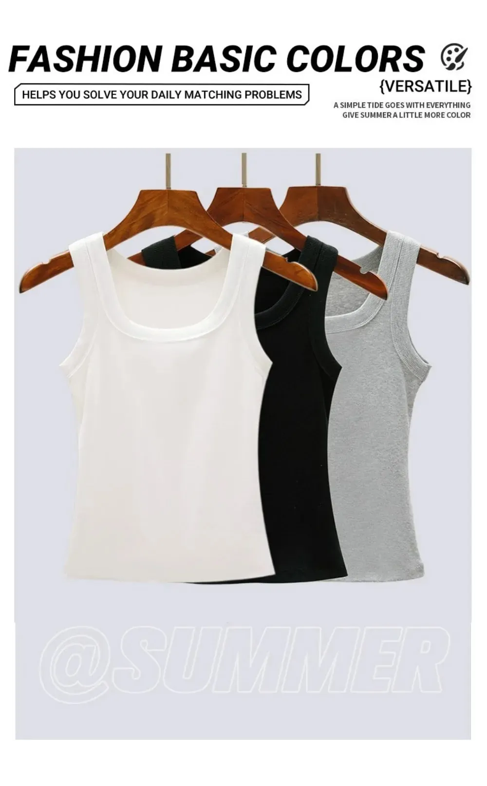 Womens O-Neck Ribbed Cotton Tank Top Slim Bodycon Sleeveless Summer Soft Breathable Basic Vest Casual Wear Daily Undershirt Tops — image 10
