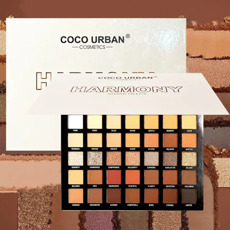 35 Shades Matte & Shimmer Eyeshadow Palette Warm Nude Brown Large Makeup Palette Highly Pigmented Long Lasting for Daily Party