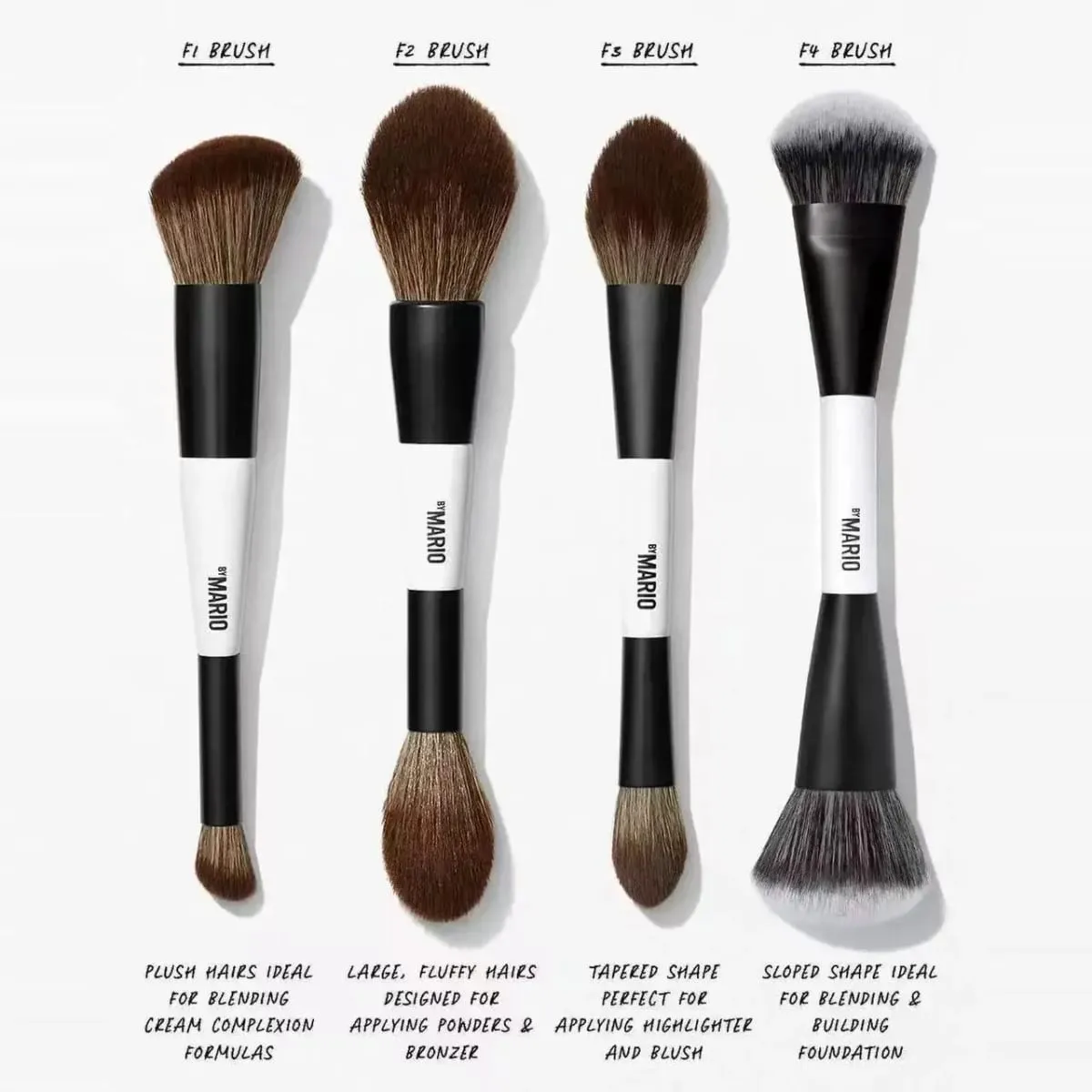 Soft Bristle Blush Highlighter Brush Kit Flawless Soft Glow Face Cosmetic Tools F1 F2 F3 F4 Pro Facial Blending Makeup Brushes — image 3