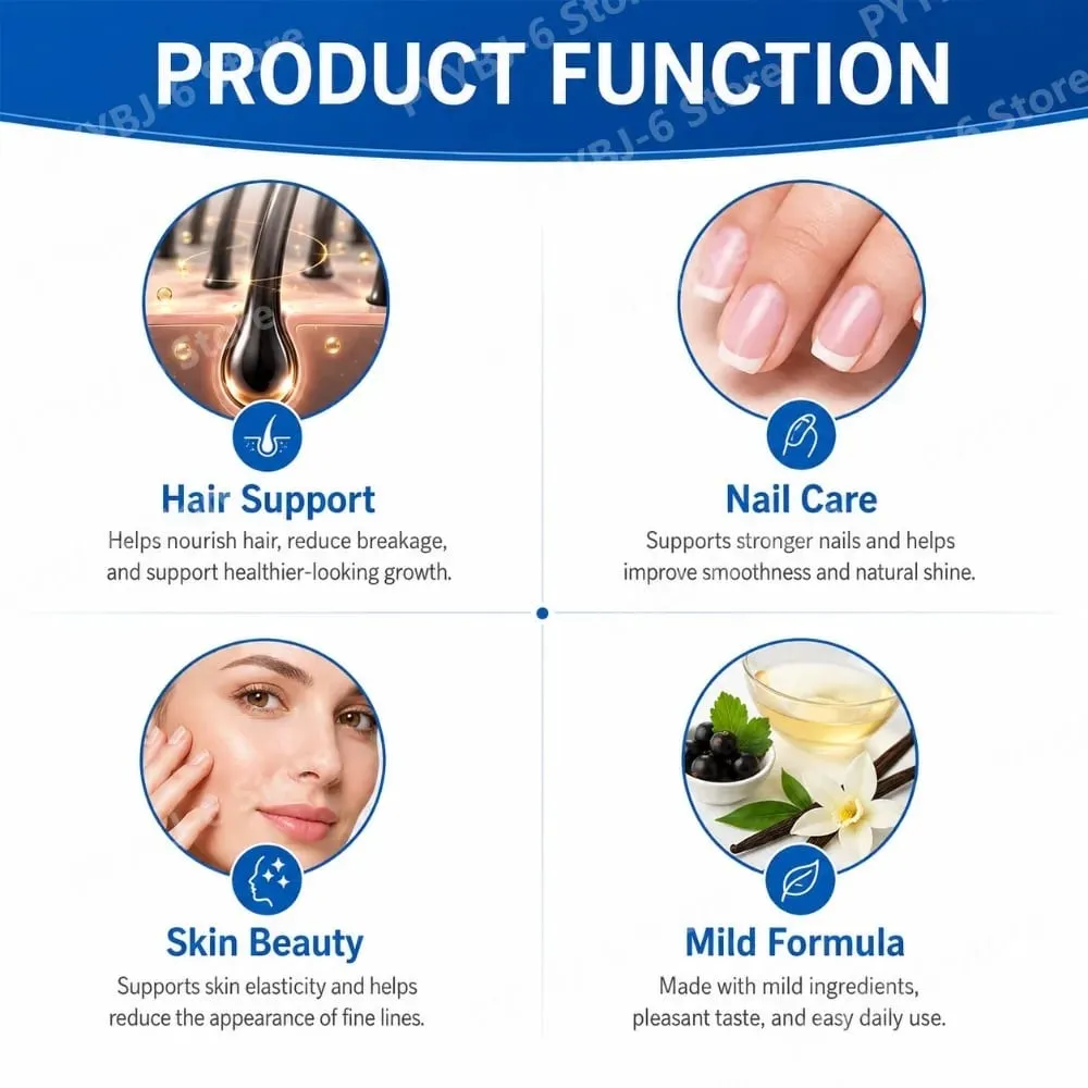 Googeer Biotin Collagen Drops 15000 Mcg Per Serving 30ml 1 Fl Oz Bottle with Ginseng and Licorice Extracts Supports Hair Care — image 5