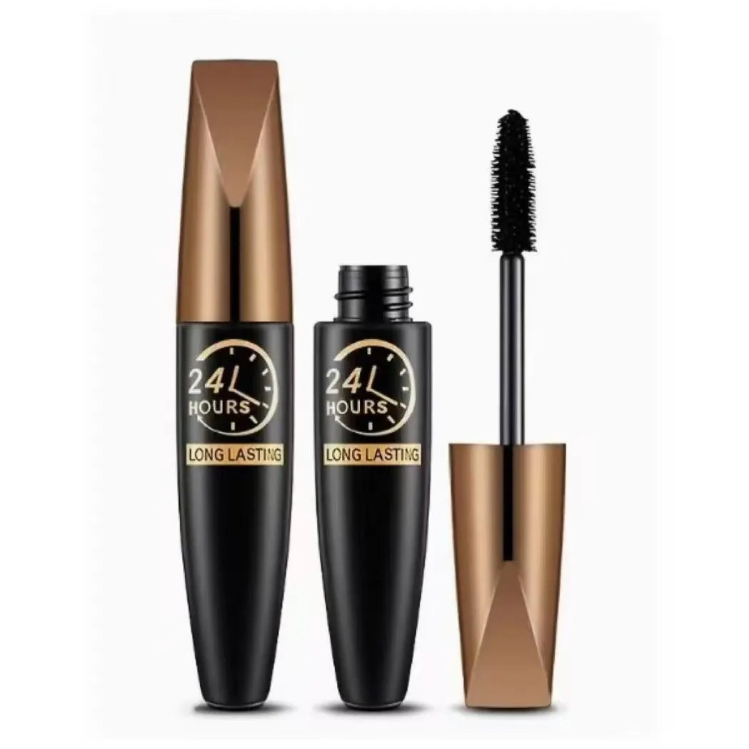 5D Eye Black Mascara Waterproof Lengthens Eyelashes Extension Silk Fiber Mascare Eye Makeup for Women Cosmetic Korean Make up — image 4