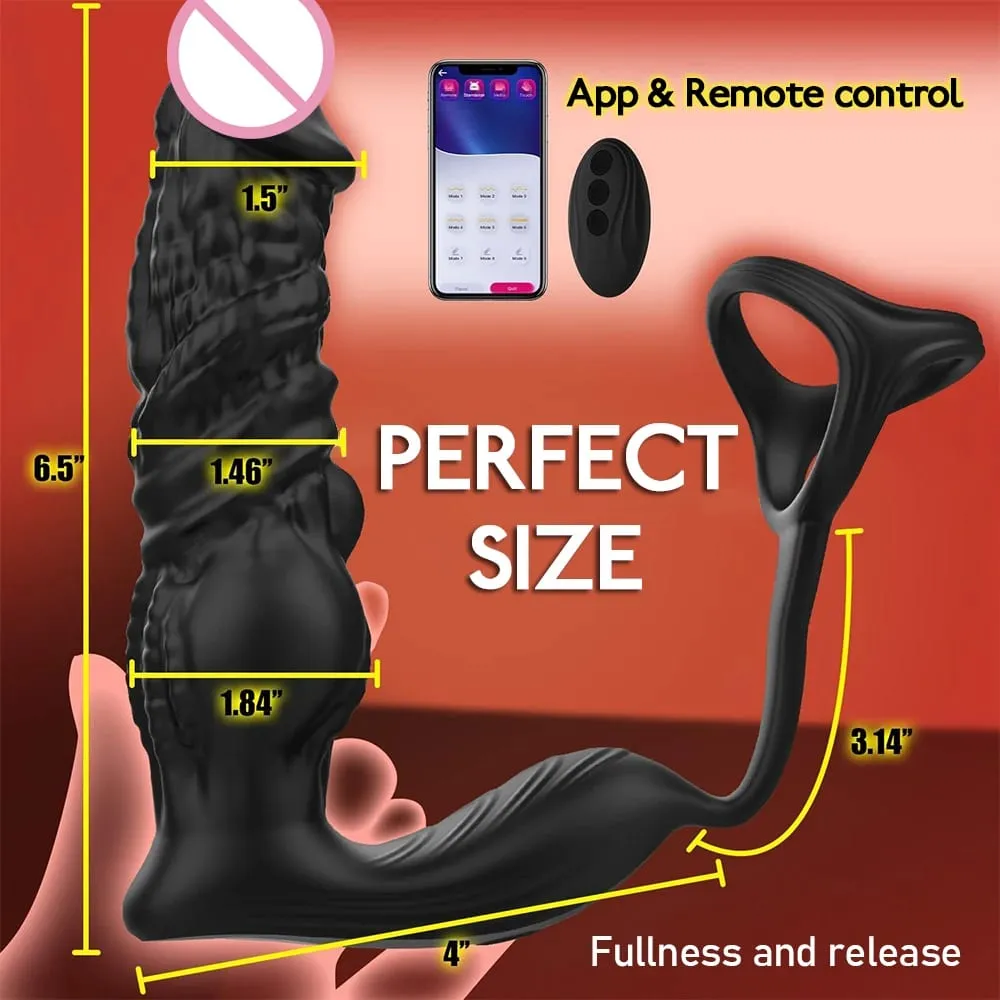 APP/remote Control Retractable Dildo 6 in 1 Male Prostate Massager High-speed Thrust Electric Anal Plug Anal Vibrator Sex Toys — image 3