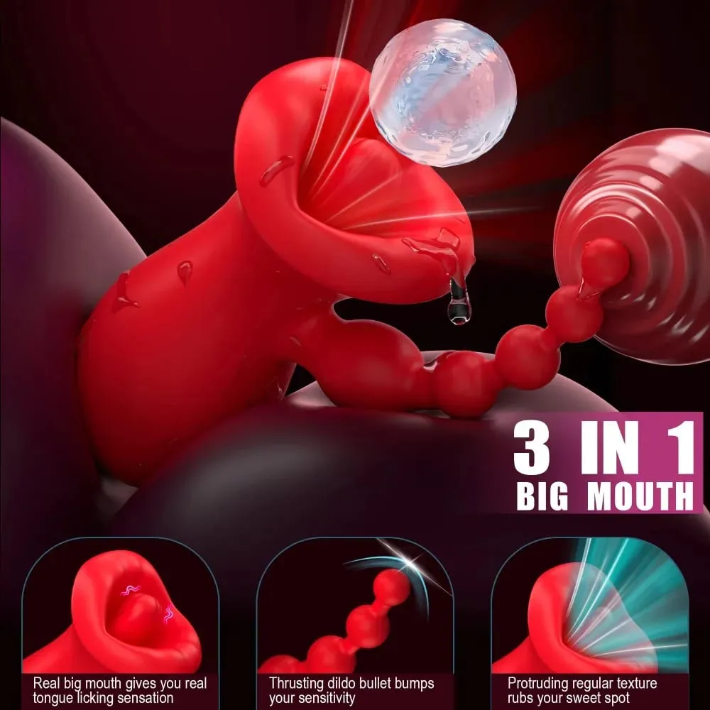 Sex Toys Sucking Vibrator with Tongue Licking Clitoris Sucker Female Clitoral G Spot Nipple Stimulator Vibrators for Woman — image 3