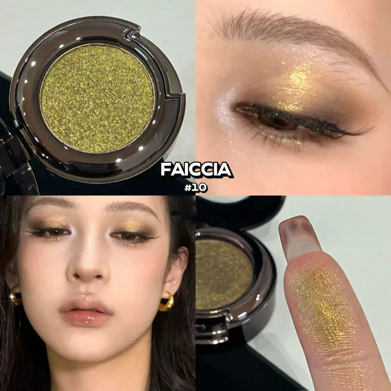 Chameleon Smoky Green Eyeshadow Palette High Gloss Easy-To-Apply Sparkling Purple Pearlescent Eye Shadow Brightening Makeup — image 3