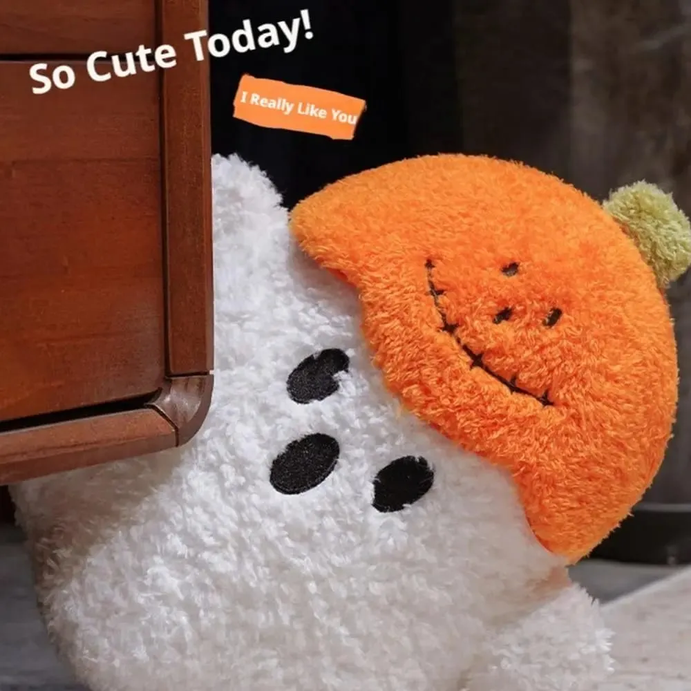 Cozy Ghost Decorative Cushion Hug Pillow Toy Plush Fabric PP Cotton Filling Ghost Decor Ornaments Ghost Stuffed Toy Party Event — image 6