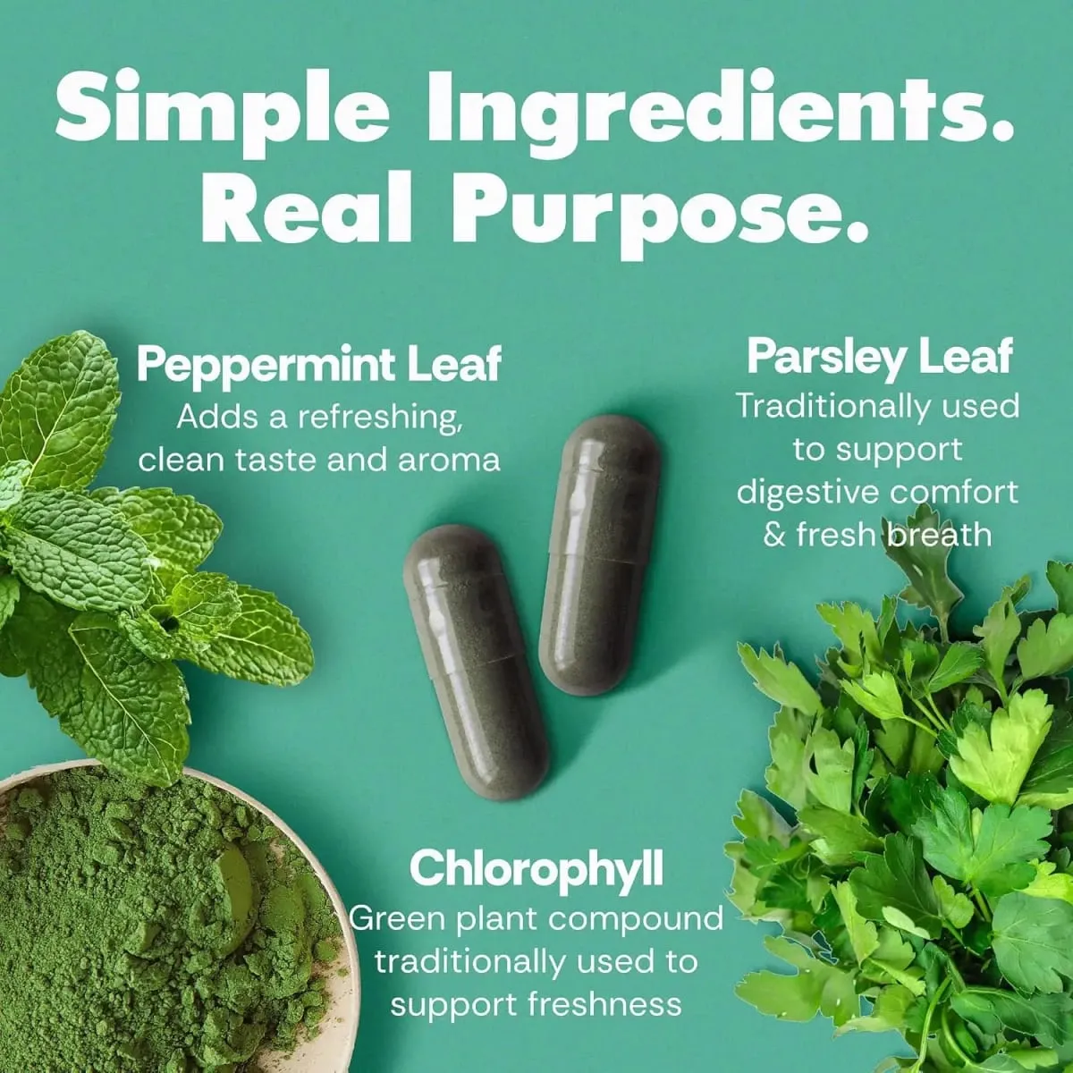 Her Fantasy Box | Body Magic | Chlorophyll Capsule - 30 Vegan Capsules for Detox Digestion Gut Health - Natural Energy Booster
