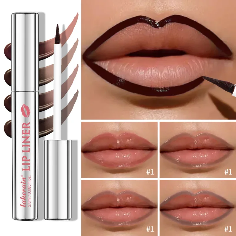 Lakerain Peel Off Lip Liner Waterproof Smudge-proof Lip Liner Long Lasting Color Non-fading Hydrate Nourish Lip Contour Makeup — image 3