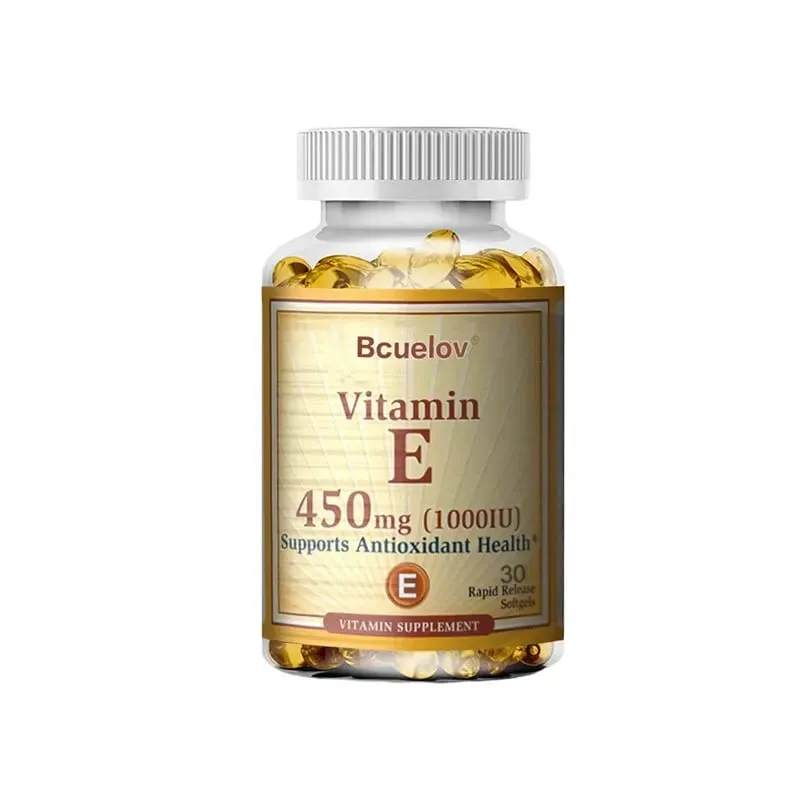 Vitamin E 1000IU Capsules - Supports Skin Cardiovascular Health Boosts Immunity Anti-aging Skin Health