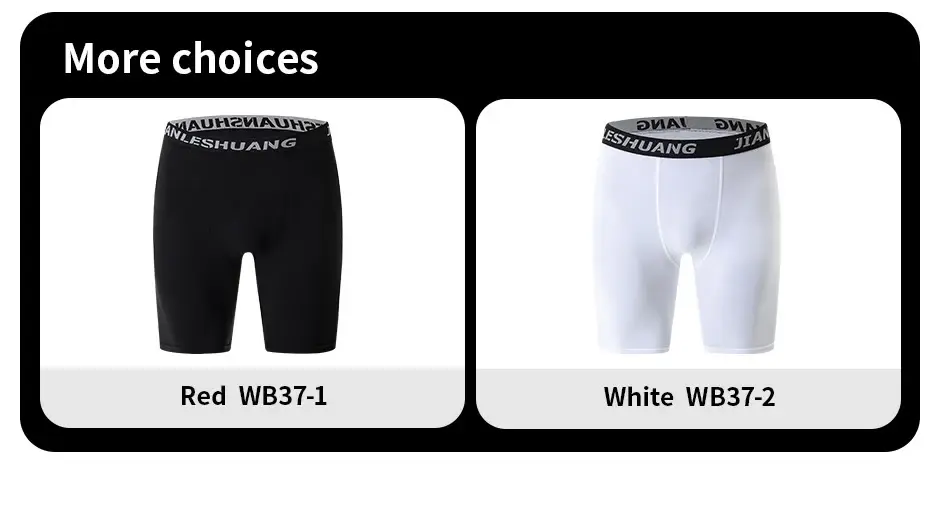 1/5 Pcs Men's Black And White Classic Cycling Long Underwear Multi-size Running Fitness Comprehensive Training Shorts Mga Teenager — image 9
