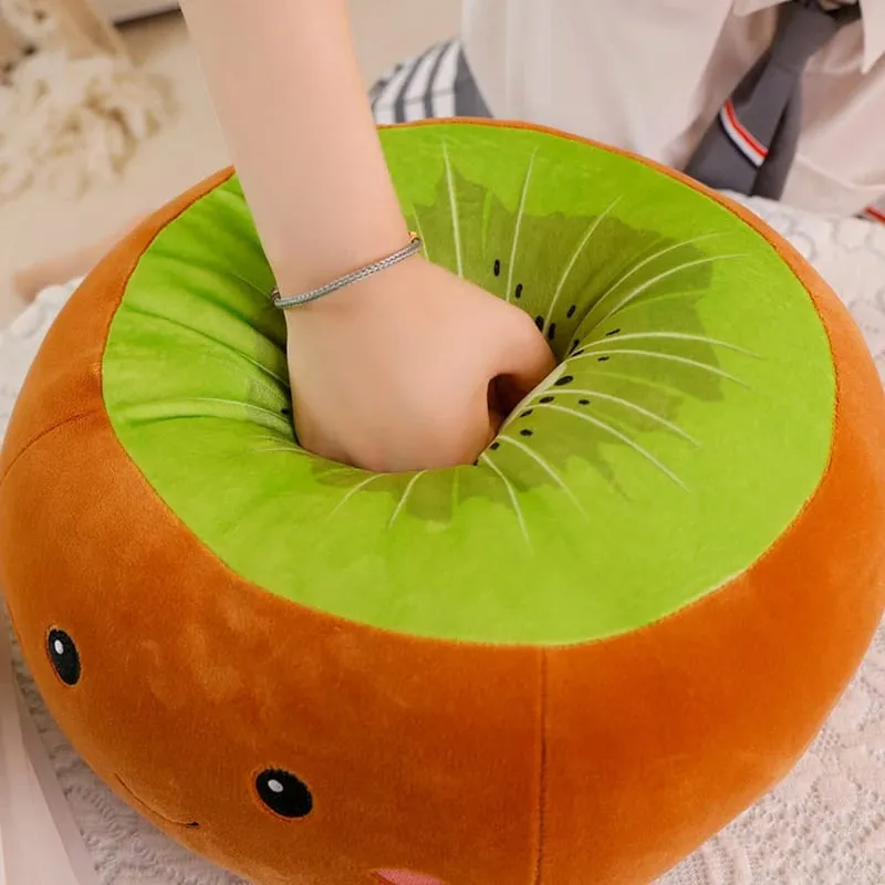 ZU Super Soft Plush Pillow Cute Fruits Kiwi Apple Orange and Vegetables Pea Chili Stuffed Toys Sofa Home Decor Cushion for Girl — image 7