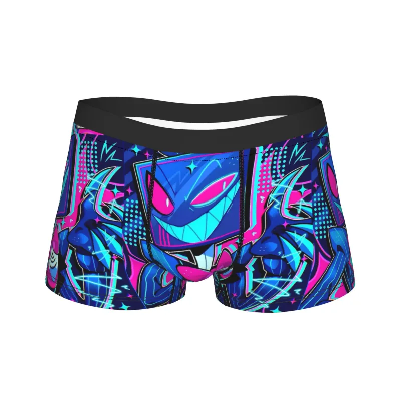ผู้ชาย Vox Boxer กางเกงขาสั้นกางเกงขาสั้นกางเกงชุดชั้นในโพลีเอสเตอร์ Hazbined โรงแรมชายใหม่ S-XXL กางเกง
