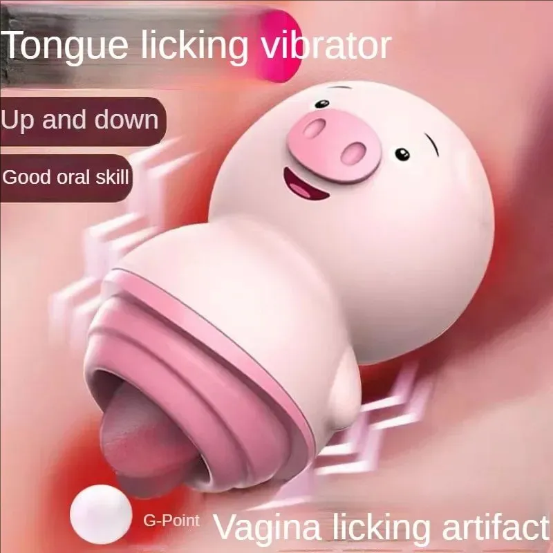 Cute Sexy Pig Licking Sucking Vibrators For Women Clitoris Sucker Anal Nipple Licks Massage Female Sex Toys Adult Erotic Machine — image 3