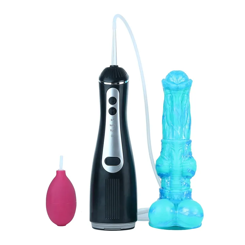 矽膠電動噴射幻想假陽具帶吸盤前列腺按摩器射精陰莖性玩具女式男式