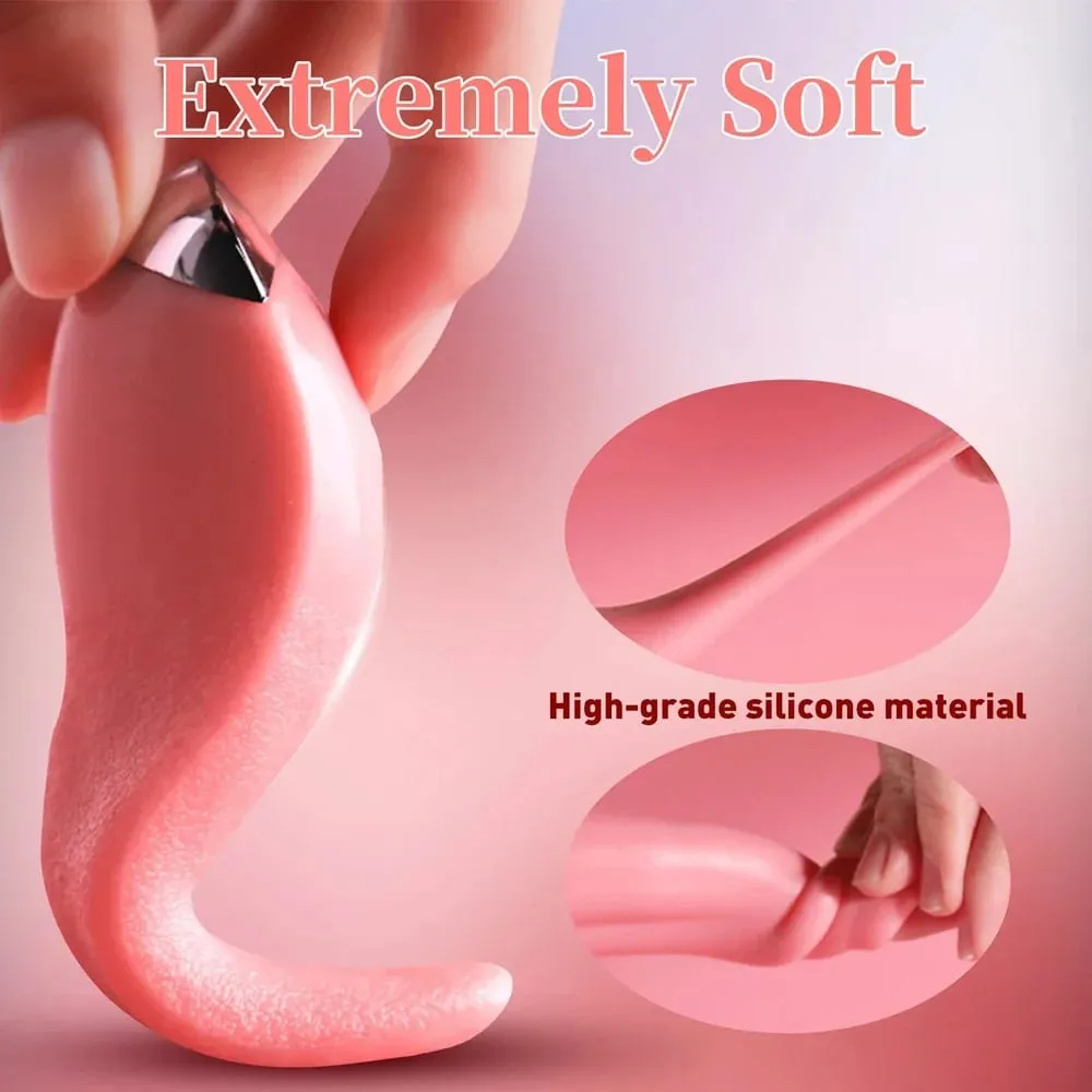 Powerful Licking Tongue Vibrator Massage Nipple G Spot Stimulator for Women 10 Modes Vibrating Strong Shock Clitoral for Sex Toy