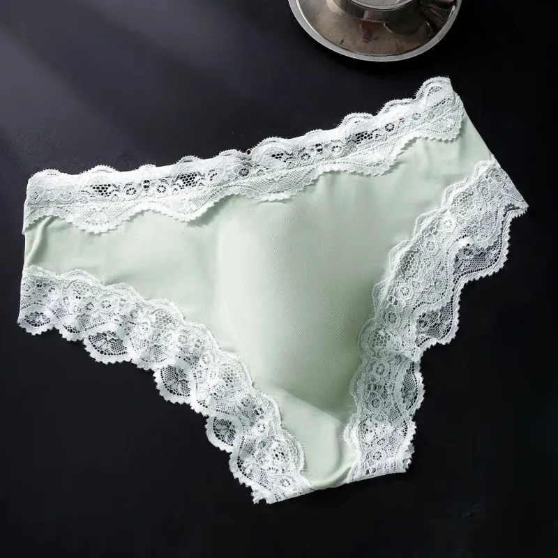 Men Panties For Men Lace Trim Briefs Breathable High Elastic 3D Convex Pouch Underpant Sexy Thin See Through Underwear — image 12