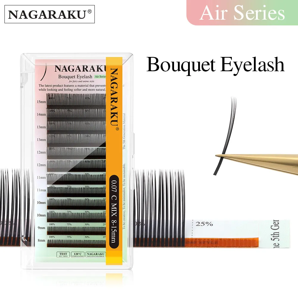 Extensions de cils Bouquet 5D Russie Volume Spike Effet Anime Forme de fleur pour la beauté des yeux — image 2