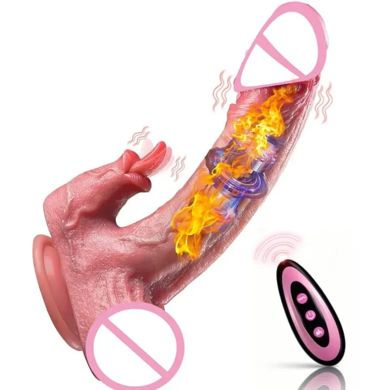 Adult Supplies Double Head Tongue Licking Vibration Remote Control Massager Adult Sex Toys Women Vibrator for Orgasm Stimulator — image 1