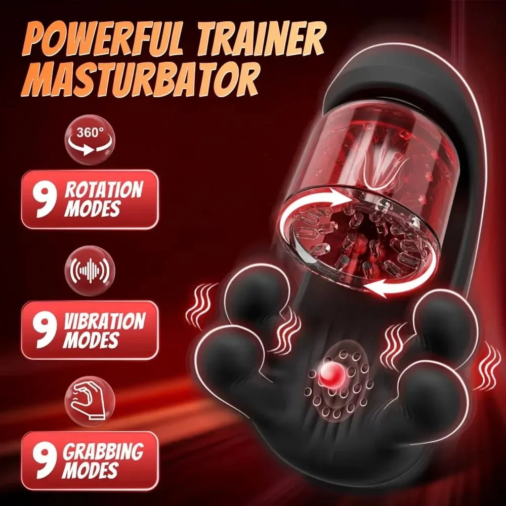 Adult Male Sex Toy Penis Stimulator Massager 9 Vibration Rotation Suction Modes USB Rechargeable Masturbation Cup Adult Supplies — image 2
