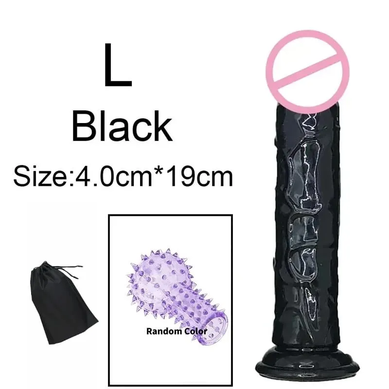 Super Cheap 6 Sizes Realistic Soft Jelly Dildo Butt Plug Anal Plugs Adult Sex Toy for Women and Men Vaginal and Anal Masturbator — image 17