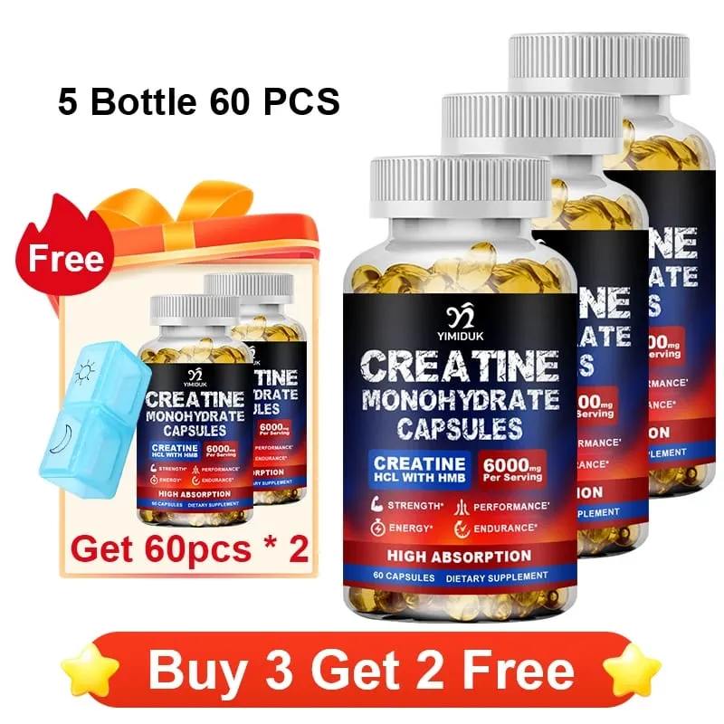 High Absorption Creatine Capsules with Mixed Creatine Vitamin E Boost Muscle Growth Extend Workout Accelerate Recovery — image 10