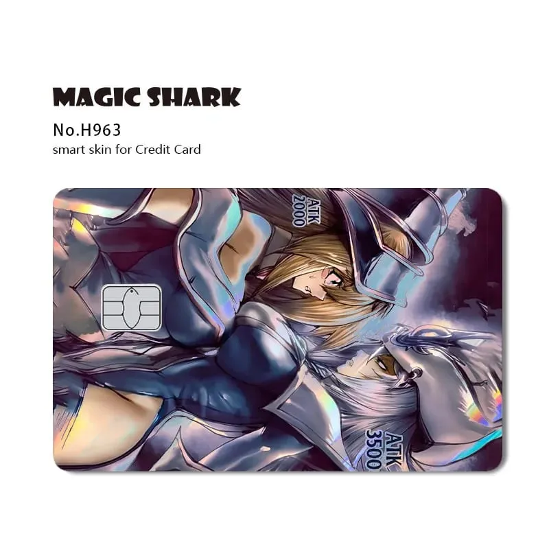 Magic Shark Yo-gi-oh Blue Eyes Dragon Game Shinny Holographic Laser Debit Credit Card Sticker Film Skin Front Cover — image 29