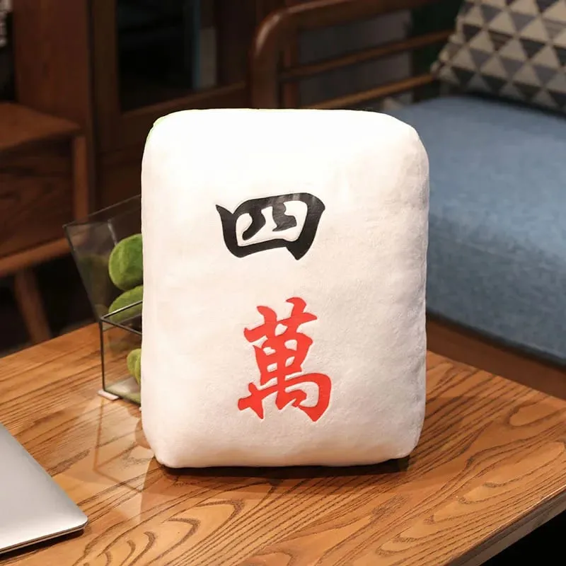 Creative Mahjong Pillow Cushion Chinese Plush Toy Car Chair Backrest Dice Funny Nap Sofa Home Decor Gift Accompanying Decoration — image 16