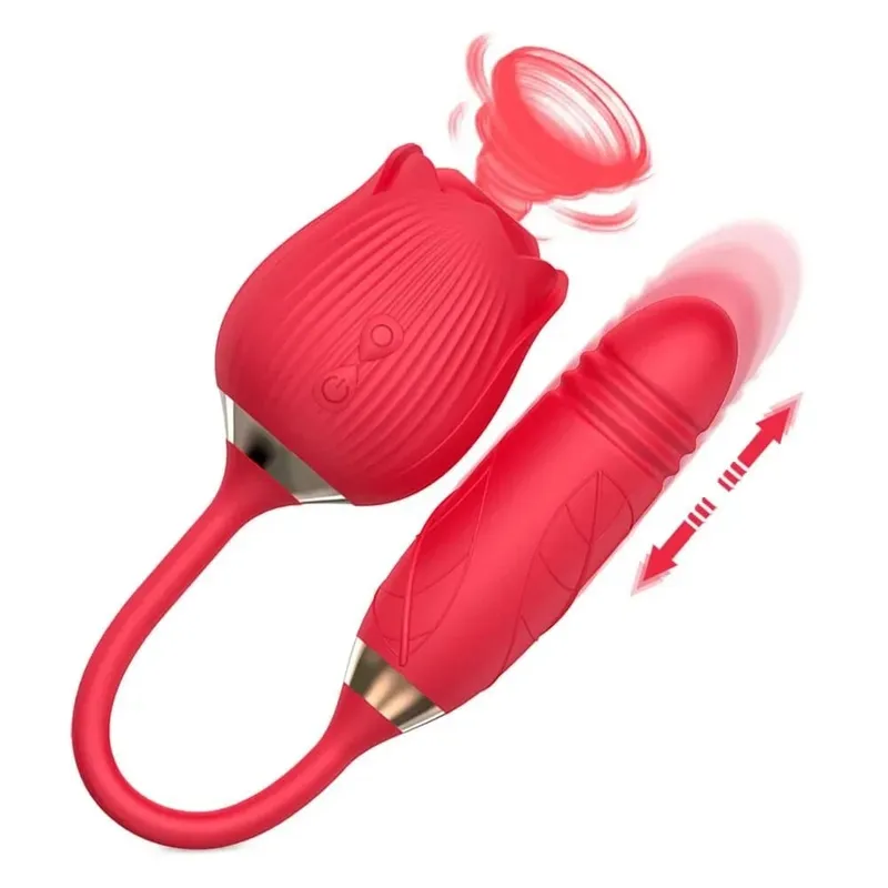 Powerful Rose Sucking Vibrator for Women G-Spot Licking Clitoris Stimulation Female Sucker Vagina Nipple Massager Adult Sex Toys