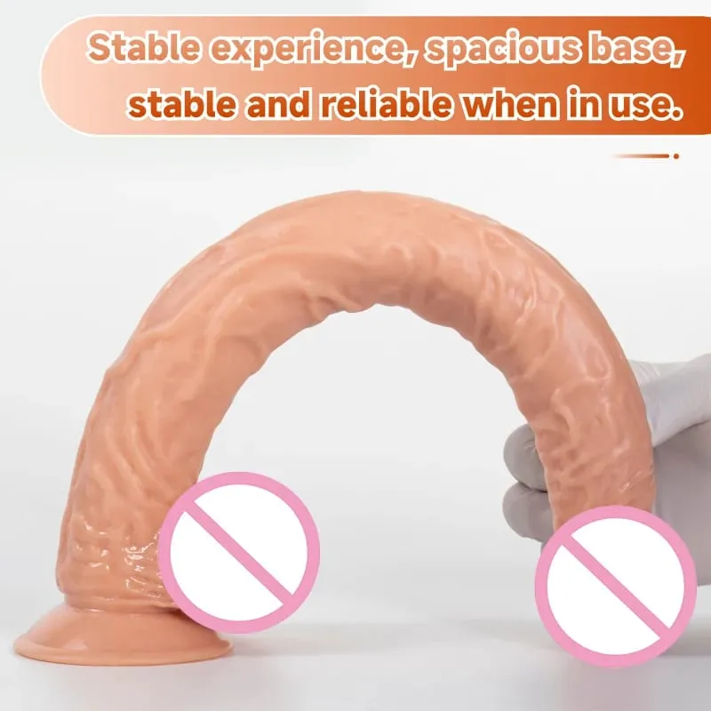 Realistic Soft PVC Dildo Strong Suction Cup Waterproof Veined Penis Flexible Vaginal Anal Sex Toys Female Masturbator Adult Item — image 5