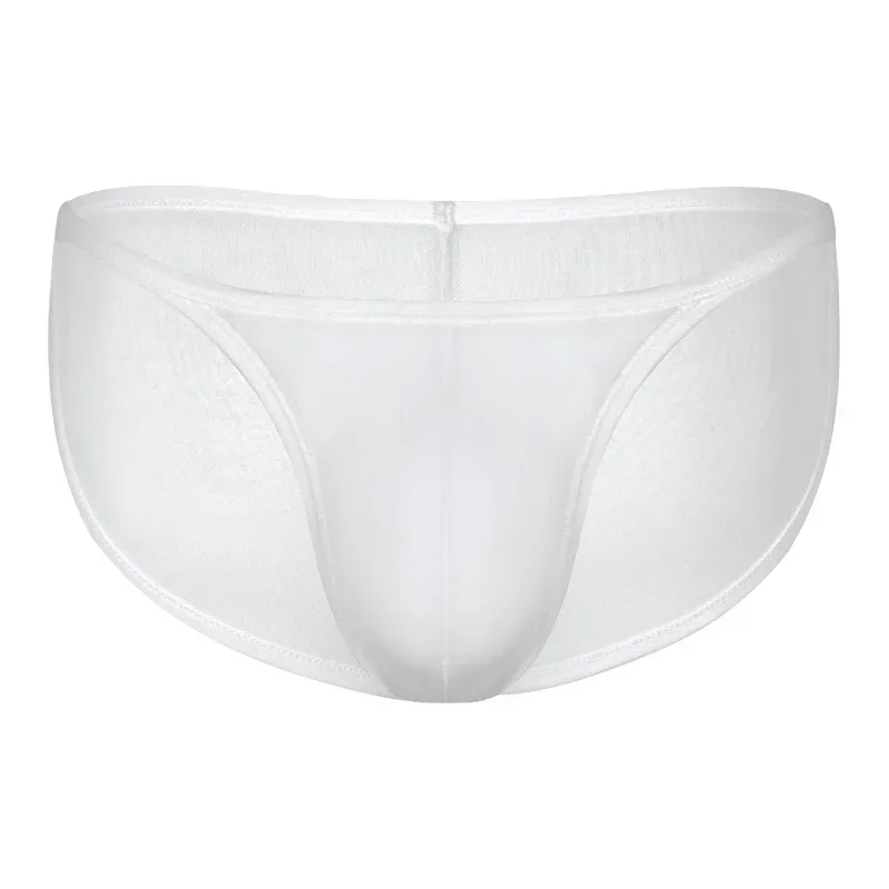 Men's Underwear Transparent Breathable Panties Male Low-waist High Fork Briefs — image 13