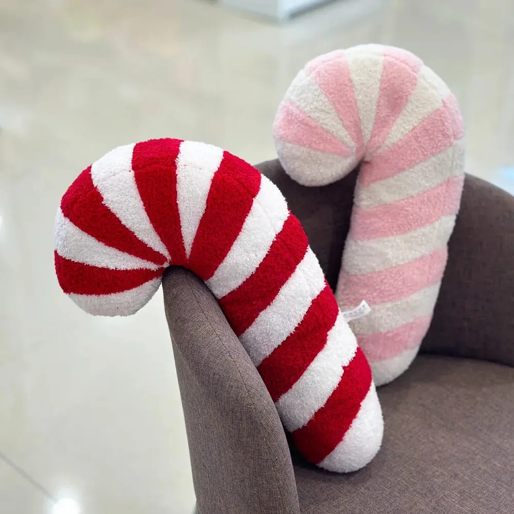 Classic Christmas Series Throw Pillow Candy Lollipop Snowflake Xmas Scepter Balls Doll Soft Sofa Cushion Festival Home Decor — image 4