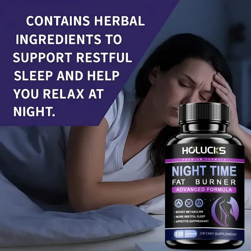 Extra Strength Night Fat Burner Promote Fast Sleep Onset Boosts Metabolism & Balances Cortisol Reduce Nighttime Cravings — image 3