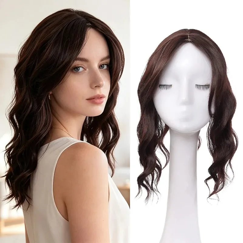 High Quality Synthetic Water Wave Wig Topper Middle Part With Natural Shine Easy To Apply For Quick Volume Boost. — image 9