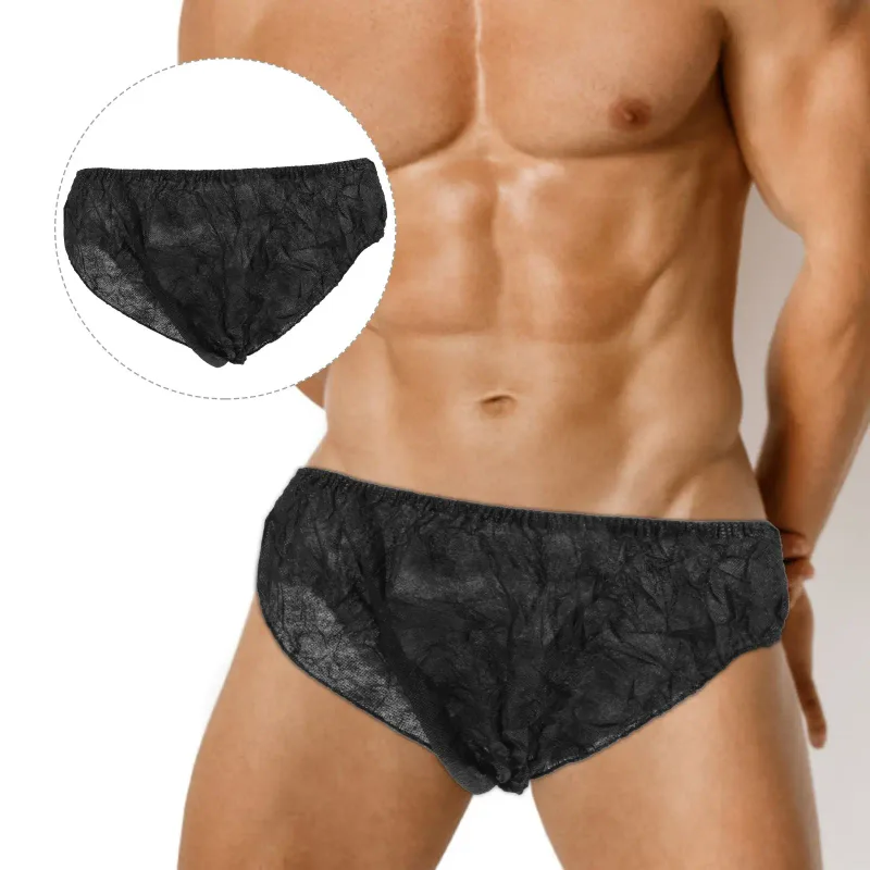 10 Pcs Disposable Non Woven Underwear Lightweight Emergency Briefs For Massage Sauna Male Underpants One Time Use Comfortable