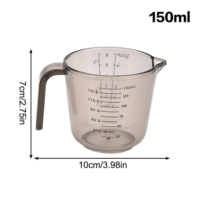 1 Pcs Baking Liquid Measuring Cups PS Scale Cup Plastic Measuring Volume Beaker Kitchen Baking Tools 150/300/600/1000ml