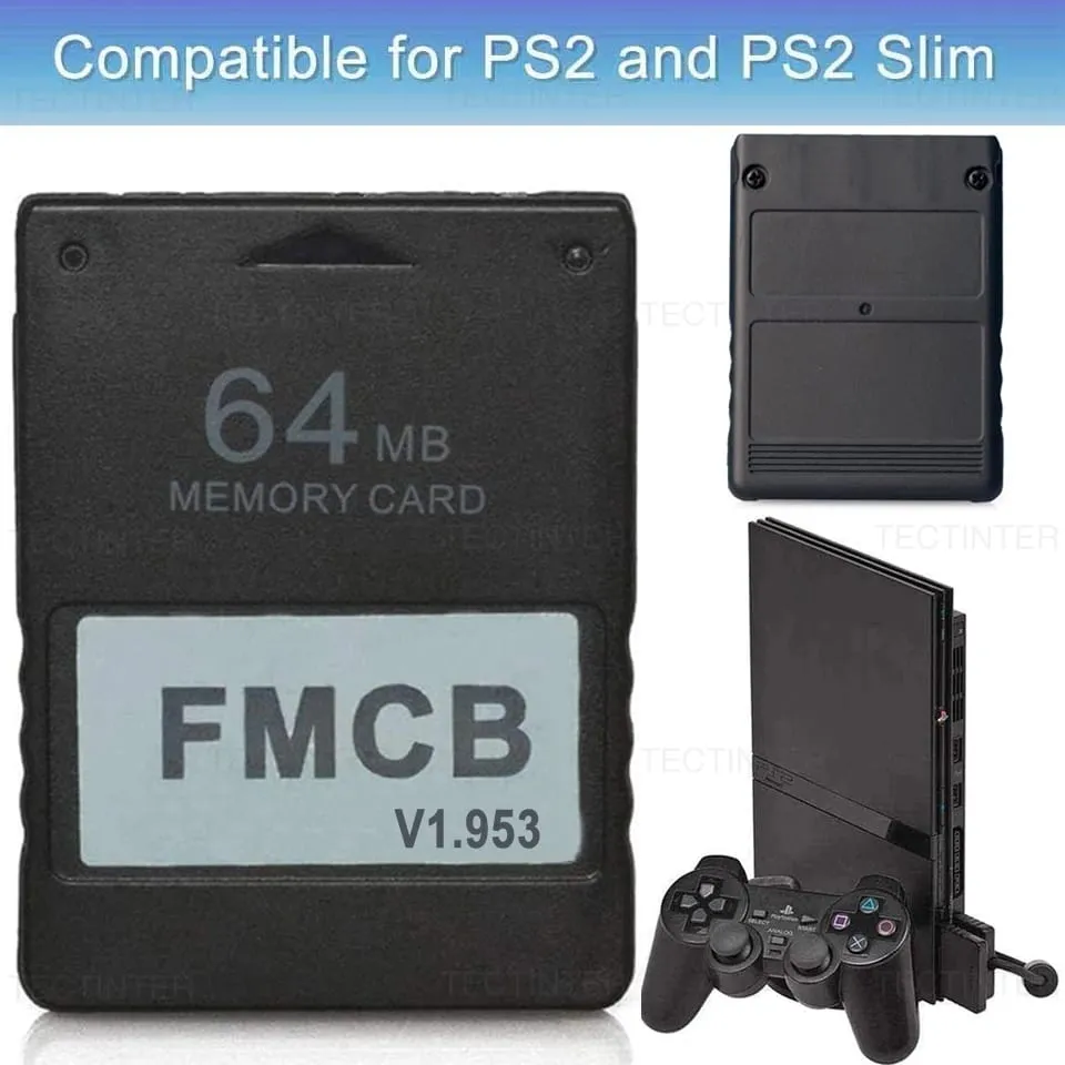 بطاقة ذاكرة McBoot مجانية لسوني PS2/PS2 وحدة تحكم رفيعة لبلاي ستيشن 2 8 ميجابايت/16 ميجابايت/32 ميجابايت/64 ميجابايت OPL MC التمهيد لملحقات PS2 — image 1