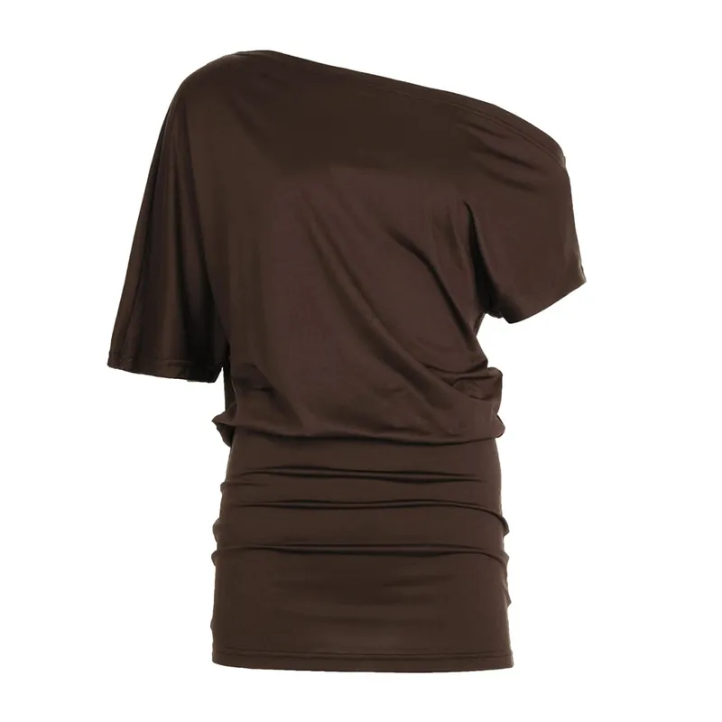 Bat Sleeve Wrap Dress Women One-Shoulder Solid Backless Bodycon Dress Evening Party Club Dress Y2K Sexy Outfits Summer — image 9