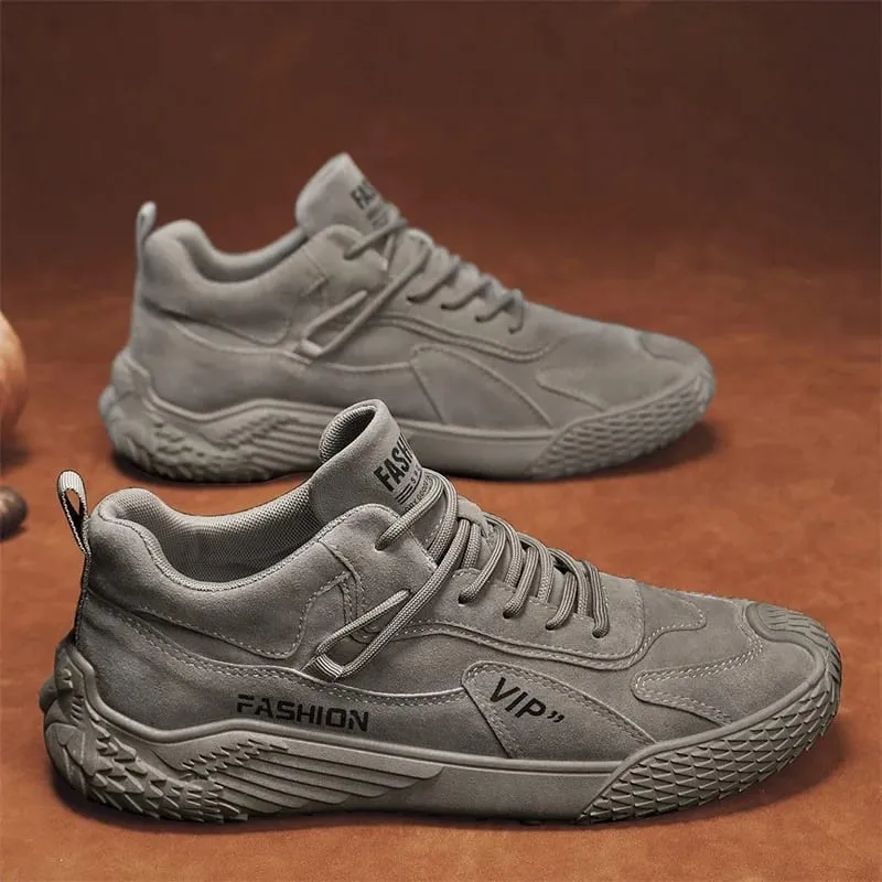 Spring New Men's Shoes Comfortable Casual Shoes Lightweight Trendy Versatile Solid Color Trendy Shoes Men's Sports Thick-Soled Sneakers — image 4